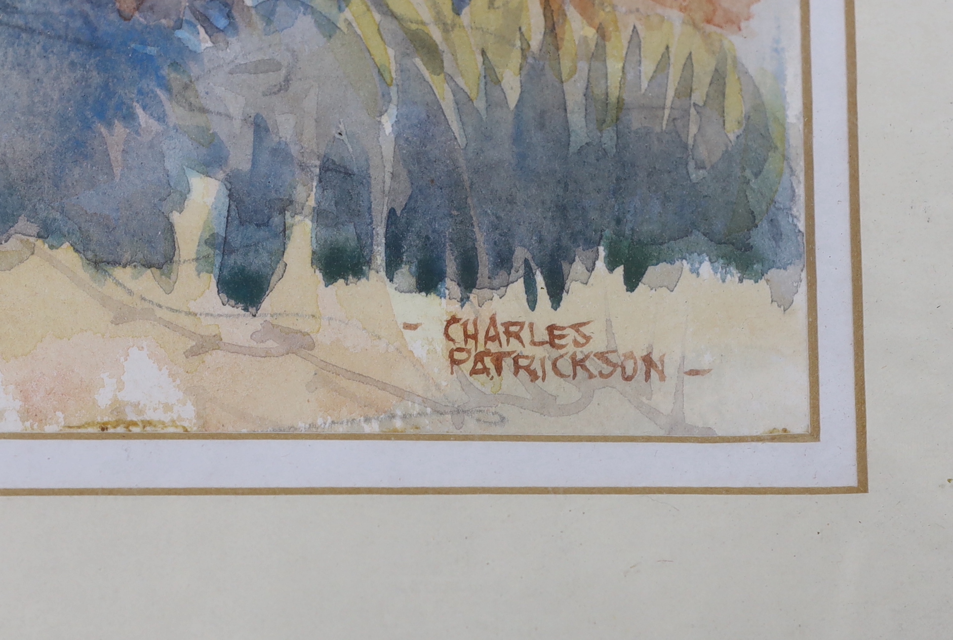 Charles Patrickson (20th.C), watercolour, 'Fine drying weather, Ripon', signed, 44 x 35cm